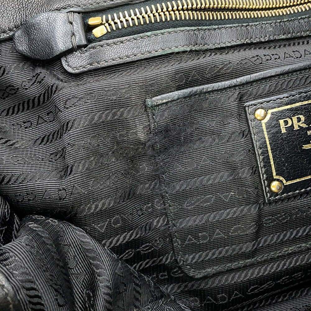 Prada Gathered Nylon Tote Bag BN2346 PRADA 2-Way Black - Picture 11 of 16